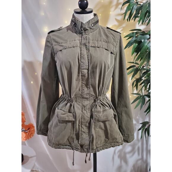 Levis Lightweight Legacy Cotton Fishtail Anorak Jacket Womens Size S Utility - Picture 2 of 16